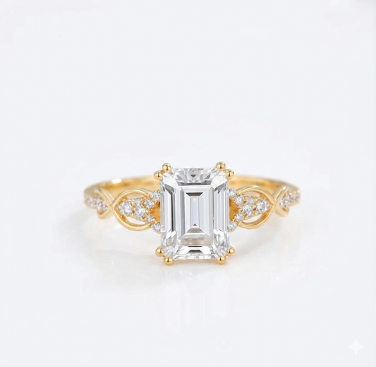 1.80 ct Emerald-Cut Lab-Grown Diamond Engagement Ring