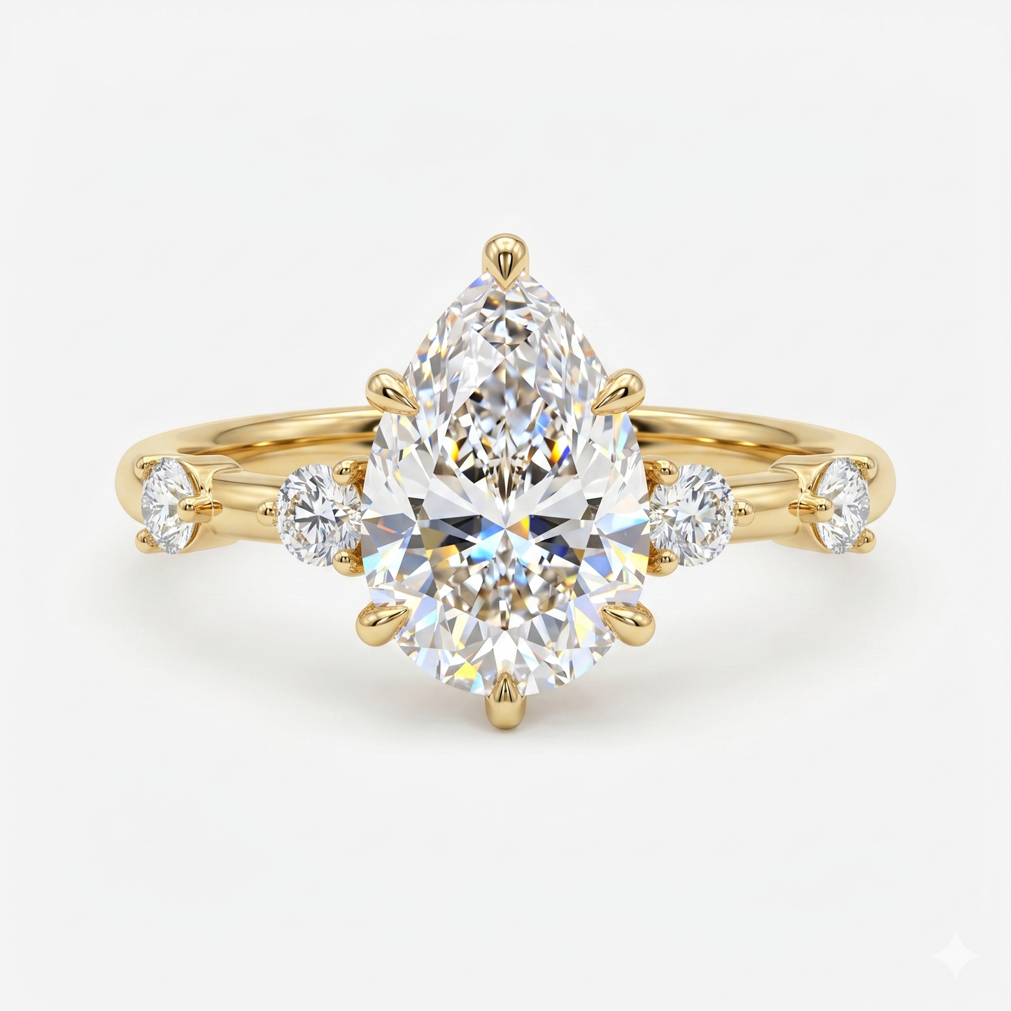 2.00ct Pear shaped cut Lab-Grown engagement Ring
