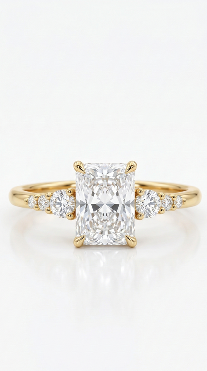 radiant cut diamond engagement rings​

