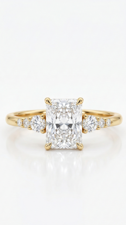 radiant cut diamond engagement rings​

