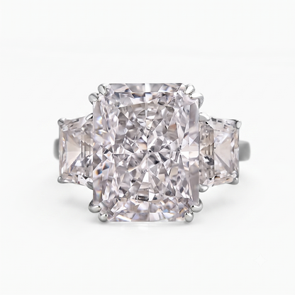 2.0CT Radiant Cut Three Stone Lab-Grown Engagement Ring