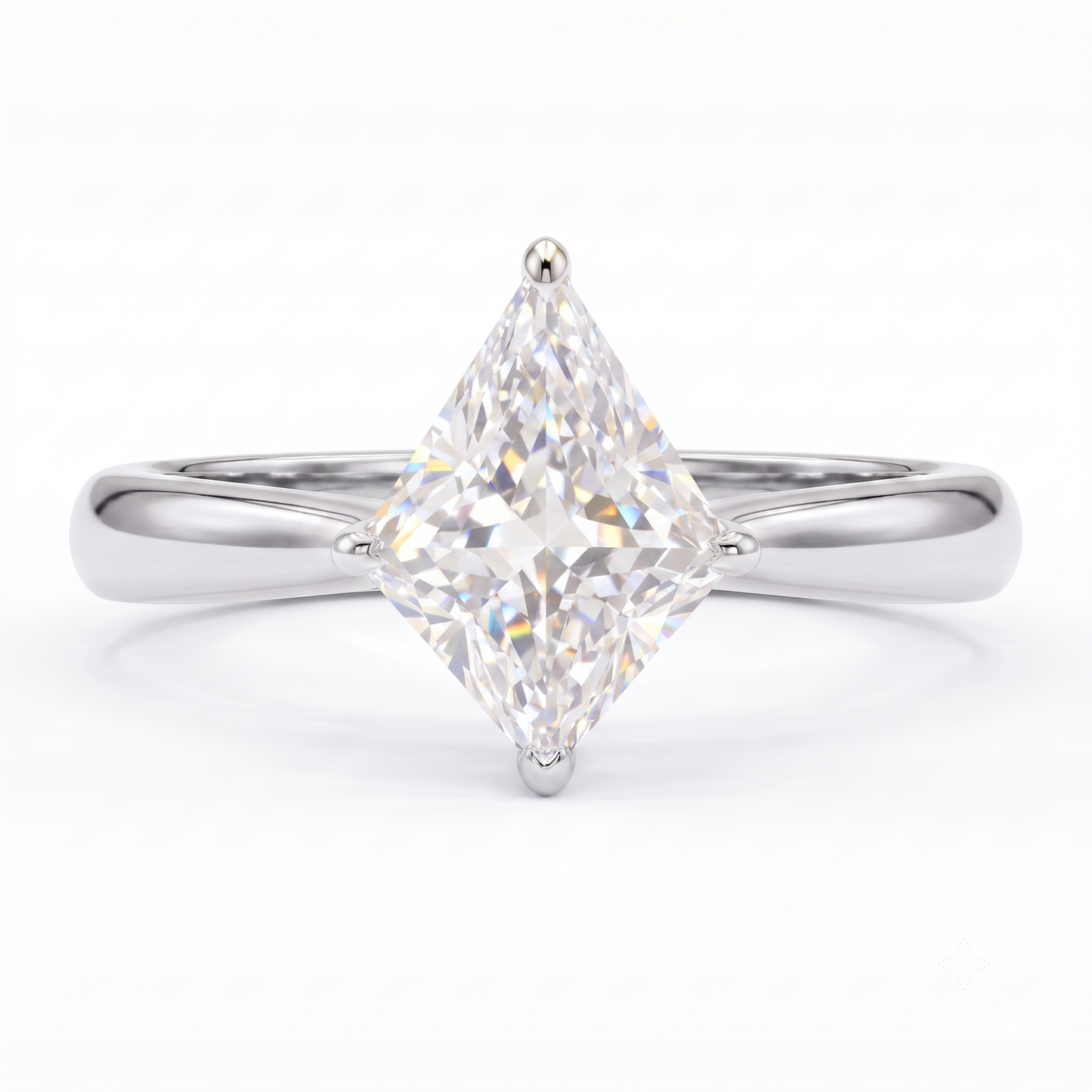 1.00CT Kite Cut Lab Grown Diamond Engagement Ring