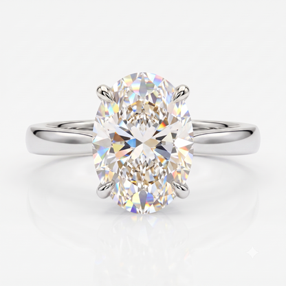 oval cut solitaire engagement ring