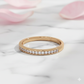 Lab Grown Diamond Half Eternity Band • 14K Rose Gold Channel Set