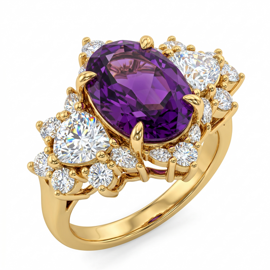 4.00ct Oval cut Lab-Grown engagement ring