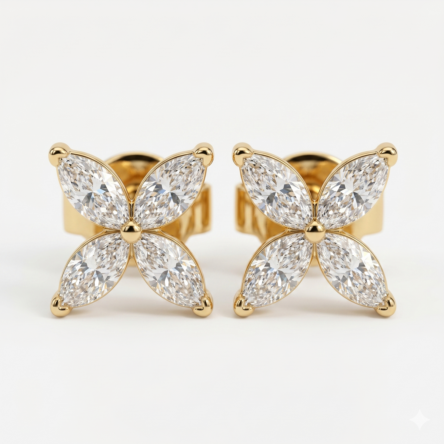 Marquise Cut Lab-Grown Stud Earrings