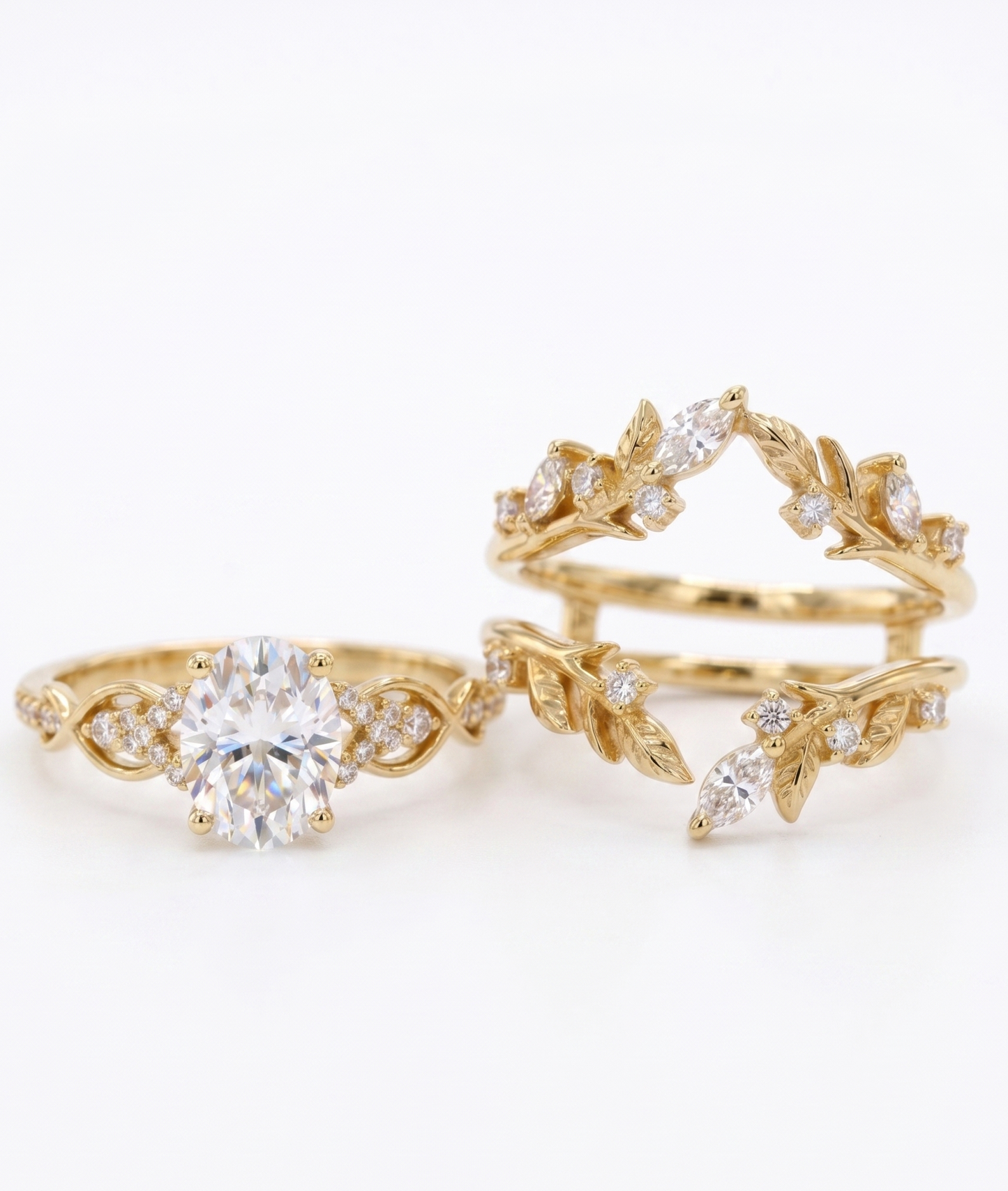 delicate leaf ring set​

