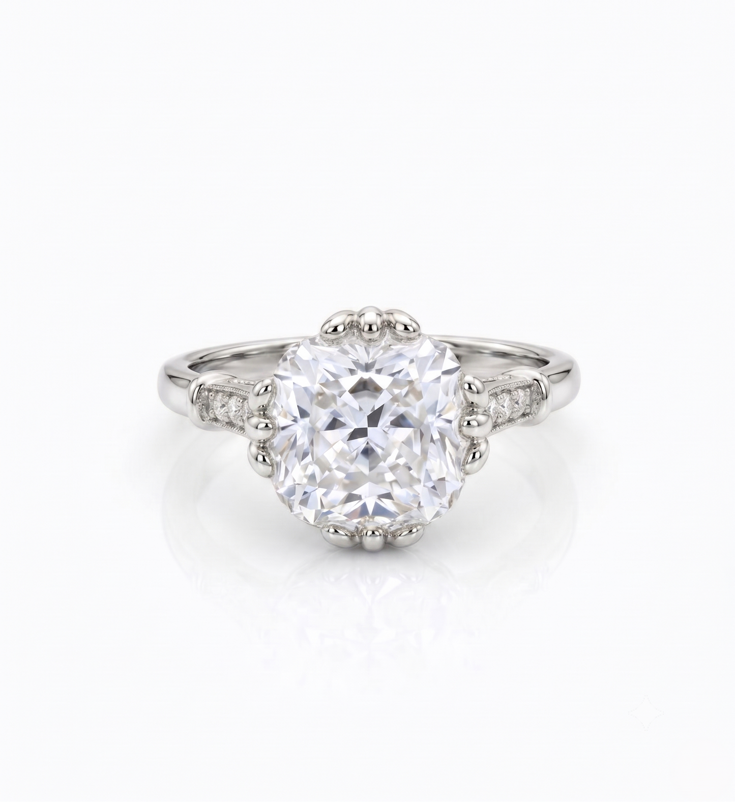3.50 CT Cushion Cut Lab-Grown Diamond Engagement Ring