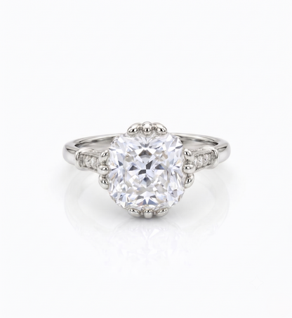 3.50 CT Cushion Cut Lab-Grown Diamond Engagement Ring
