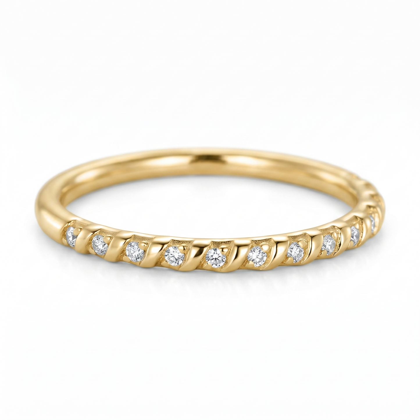 0.0650ct  Half Eternity Round Brilliant Cut Lab-Grown Band