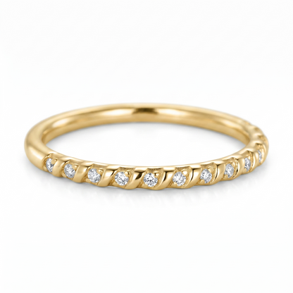 0.0650ct  Half Eternity Round Brilliant Cut Lab-Grown Band
