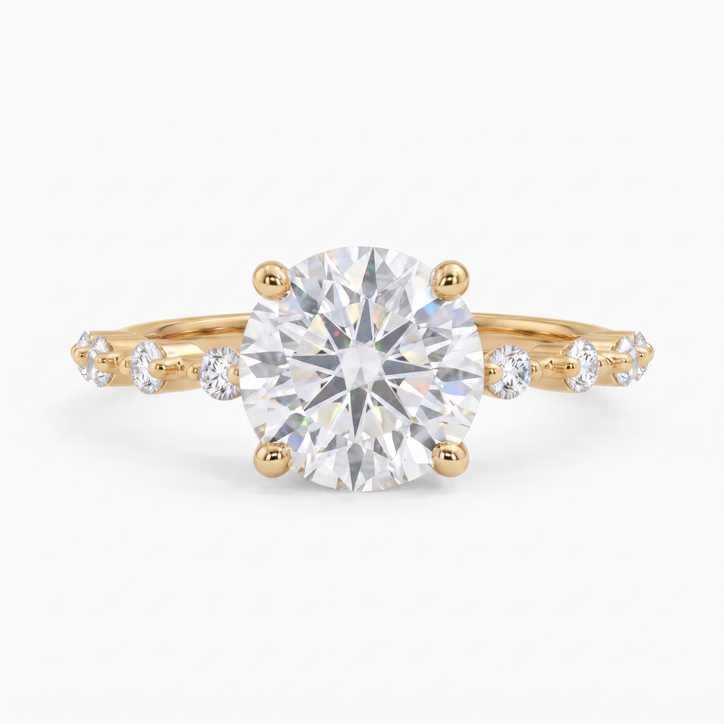 1.620 CT Round cut Lab-Grown Diamond Engagement Ring
