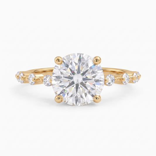 1.620 CT Round cut Lab-Grown Diamond Engagement Ring