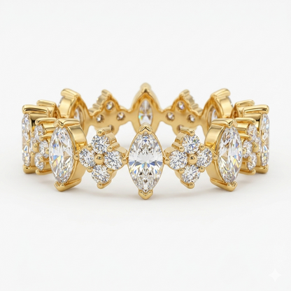 0.350ct  Vintage Marquise Lab-Grown wedding band