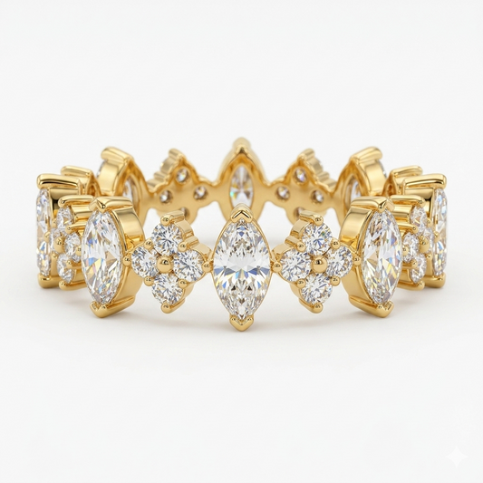 0.350ct  Vintage Marquise Lab-Grown wedding band