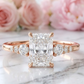 radiant cut lab grown diamond ring