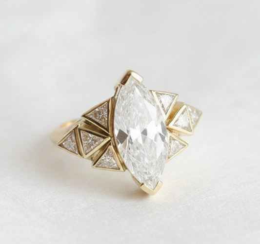 4.180ct Marquise Cut Lab-Grown Diamond Engagement Ring