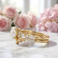 1.290ct Round Lab-Grown Engagement Ring Set