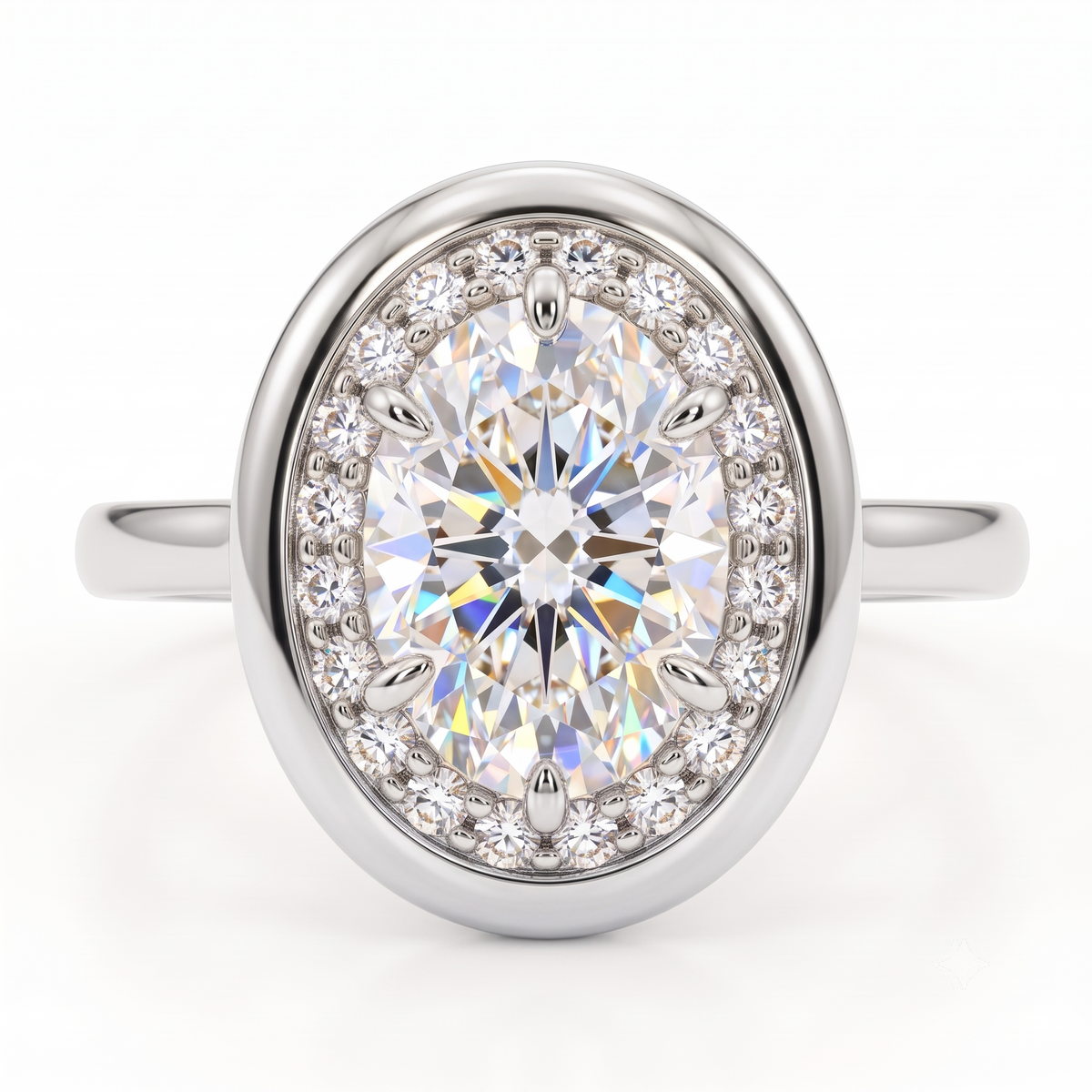 oval halo ring​

