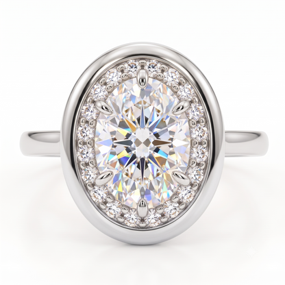 oval halo ring​

