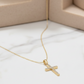 14K Gold Moissanite Cross Necklace – Dainty Religious Jewelry