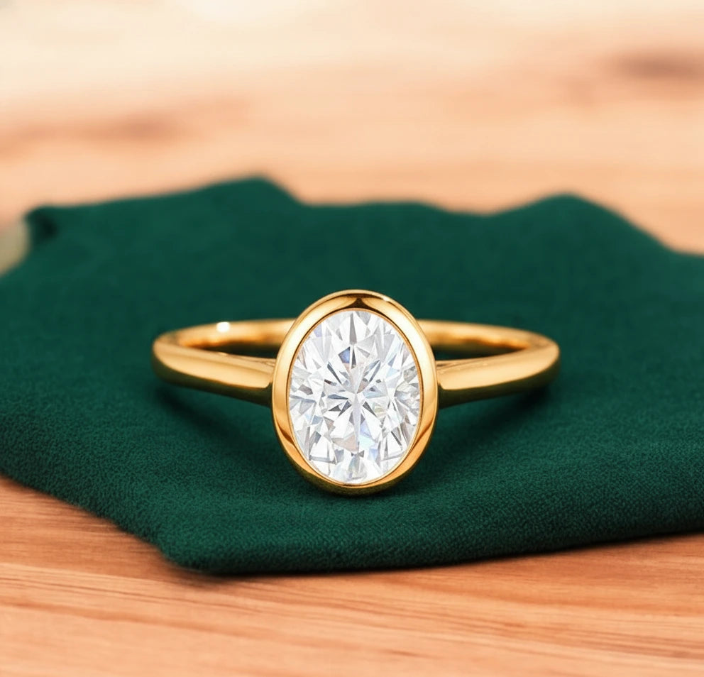 oval engagement rings lab grown