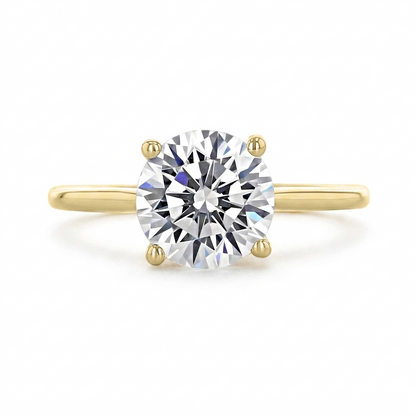 Certified 1.580Ct Round cut Lab-Grown Solitaire Engagement Ring 14k White Gold