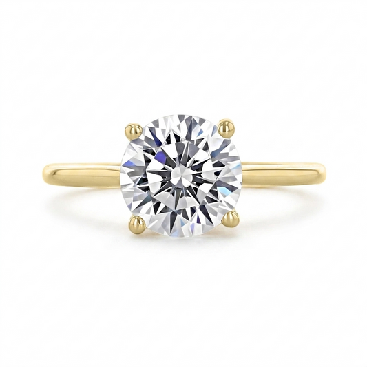 Certified 1.580Ct Round cut Lab-Grown Solitaire Engagement Ring 14k White Gold
