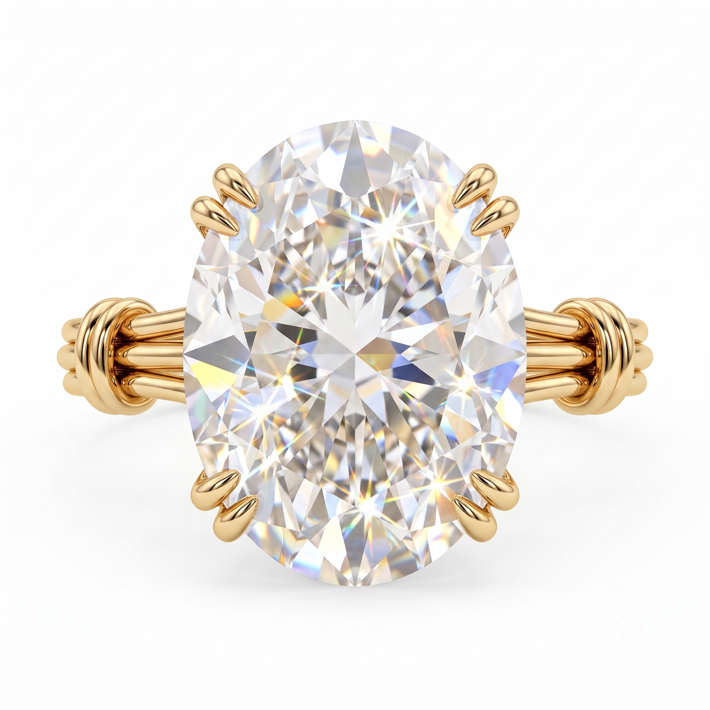1.00CT Oval Cut Lab Grown Diamond Solitaire Classic Engagement Ring