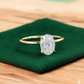 2.065ct Oval Lab Grown Diamond Engagement Ring • 14K Solid Yellow Gold Solitaire Ring