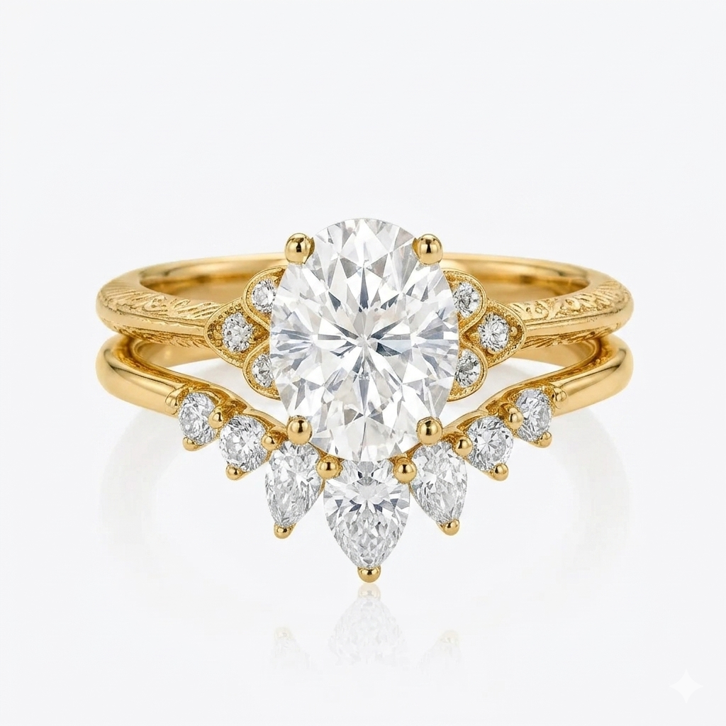1.71 ct Oval Lab Diamond Engagement Ring | 14K Gold
