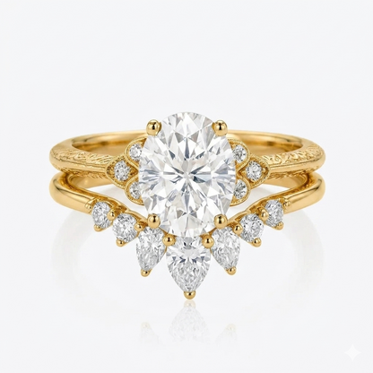 1.71 ct Oval Lab Diamond Engagement Ring | 14K Gold