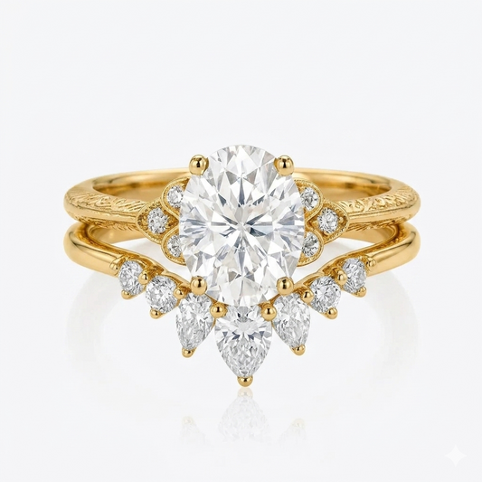 1.71 ct Oval Lab Diamond Engagement Ring | 14K Gold