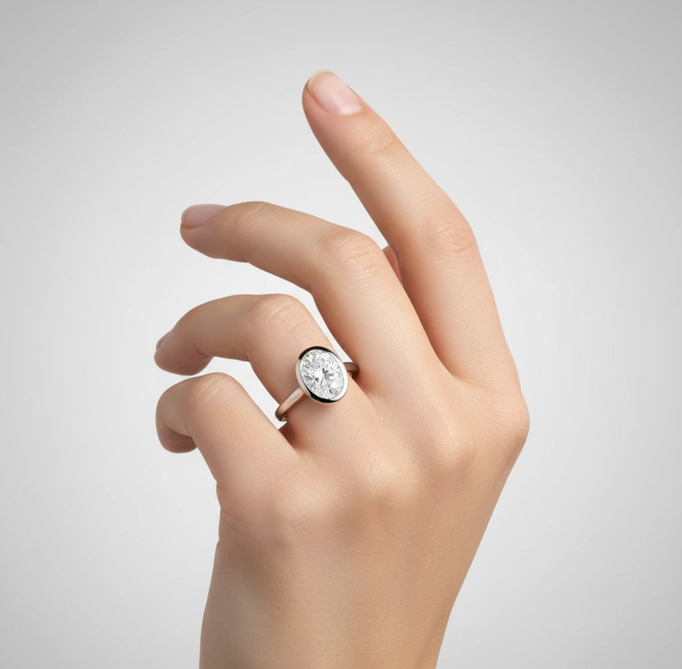 moissanite oval cut engagement rings