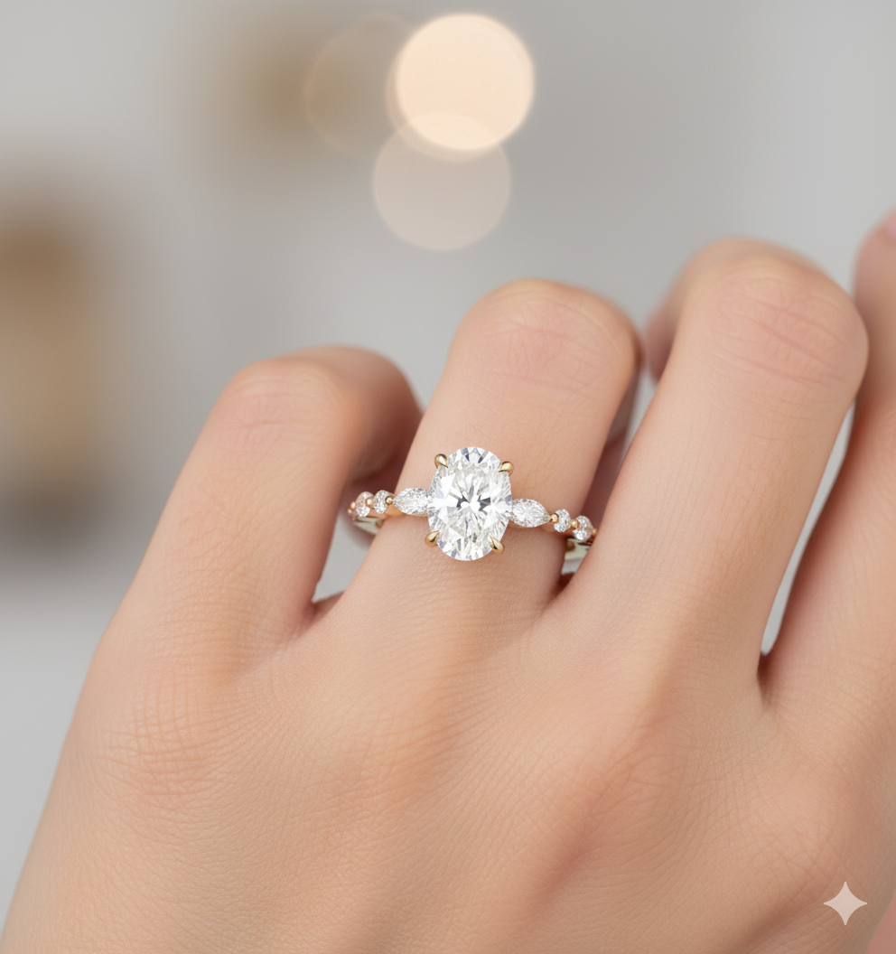 2.30ct Oval Cut Lab-Grown Diamond Engagement Ring