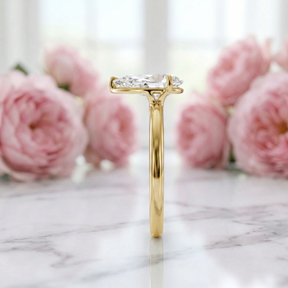 2 Ct Pear Lab Diamond Solitaire Ring