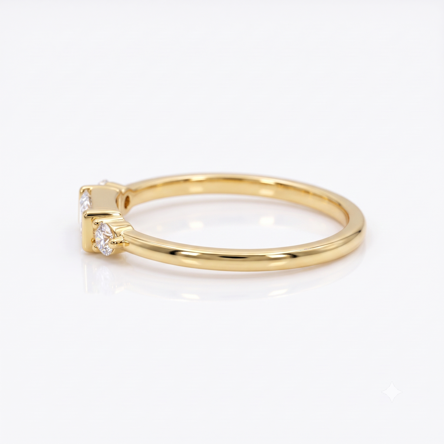 0.200 ct Baguette Cut Lab Grown Diamond Wedding Band