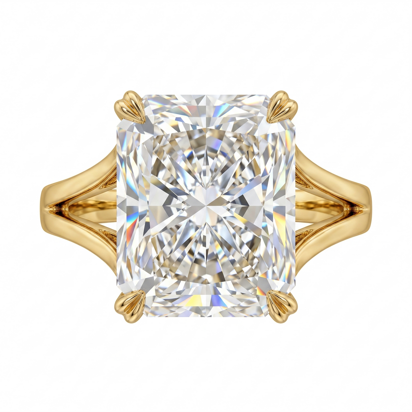 2.0tw Radiant Cut Grey Lab-Grown Engagement Ring