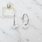 Pearl Hoop Earrings • Gold Hoop Earrings with Pearl Cluster