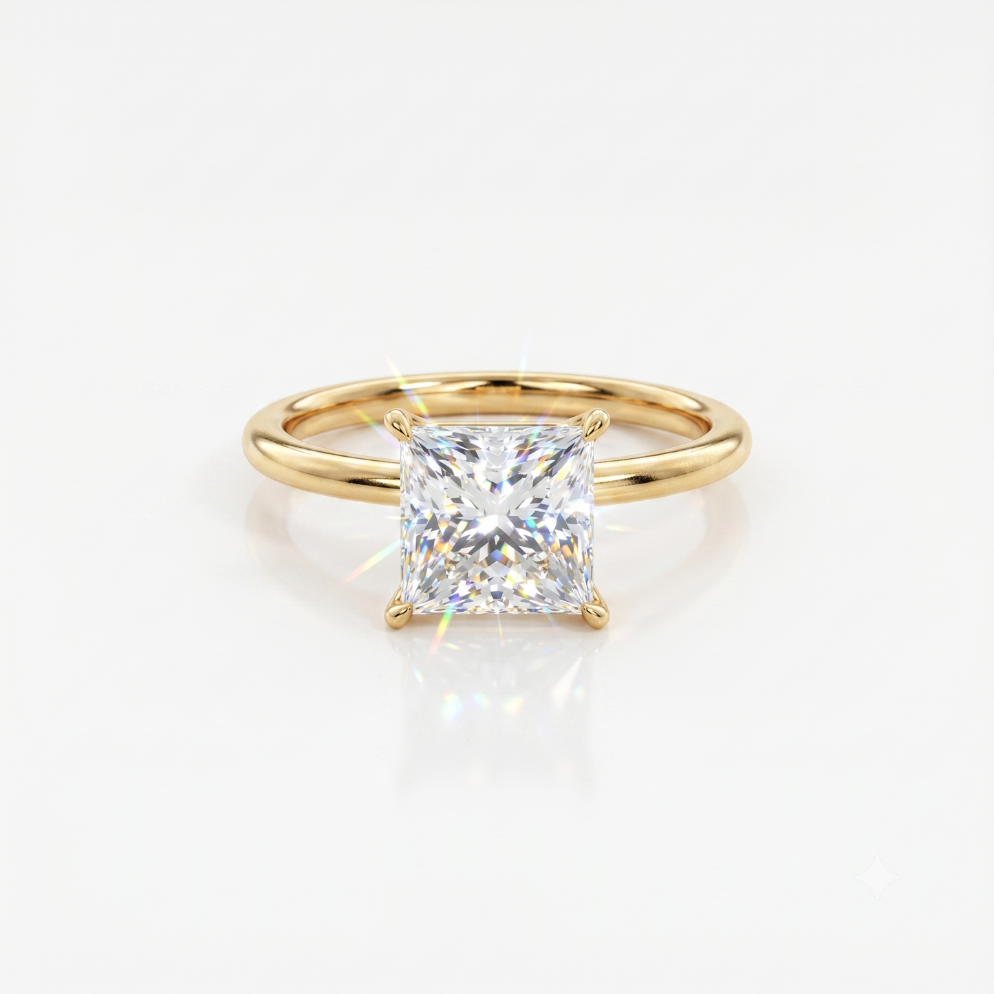 IGI Certified 1.50CT Princess Cut Lab Grown Diamond Engagement Ring