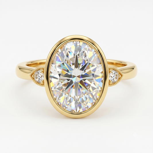 2.00ct Oval Cut Lab-Grown Solitaire Engagement Ring