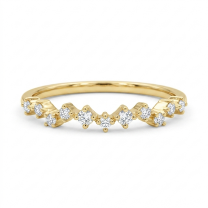 0.140ct  Half Eternity Round Brilliant Cut Lab-Grown Band