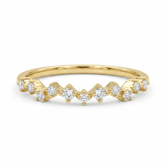 0.140ct  Half Eternity Round Brilliant Cut Lab-Grown Band