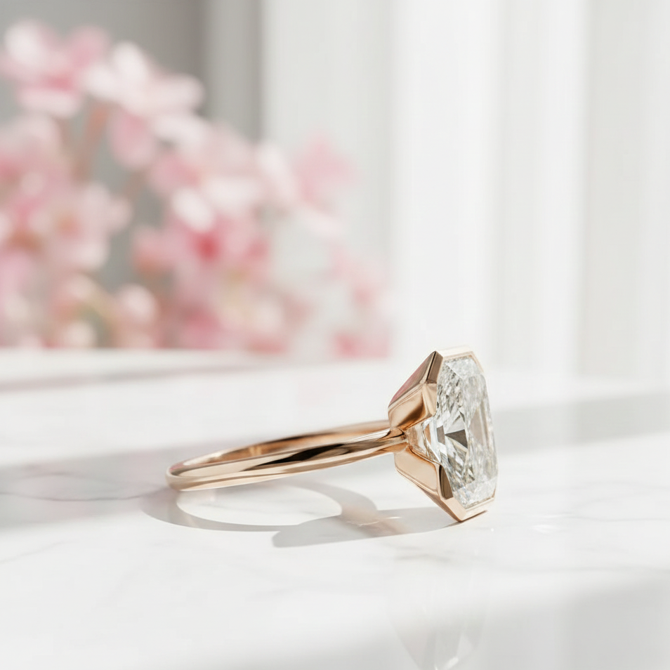 wedding band for radiant cut engagement ring​


