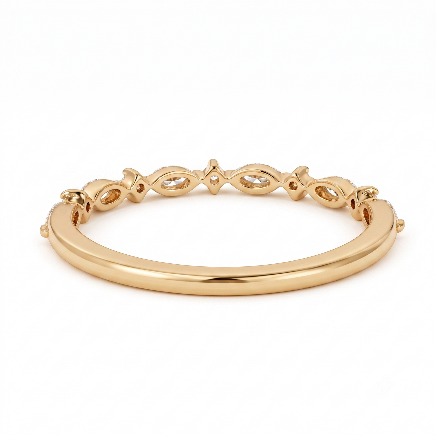 0.200 ct Marquise & Round Cut Lab Grown Diamond Eternity Band Ring