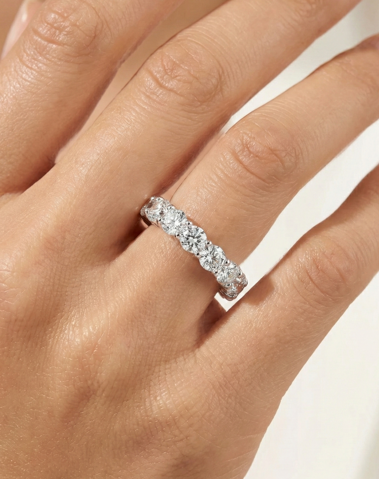 1.30 Ct Round Cut Lab-Grown Diamond Wedding Band – 14K Gold