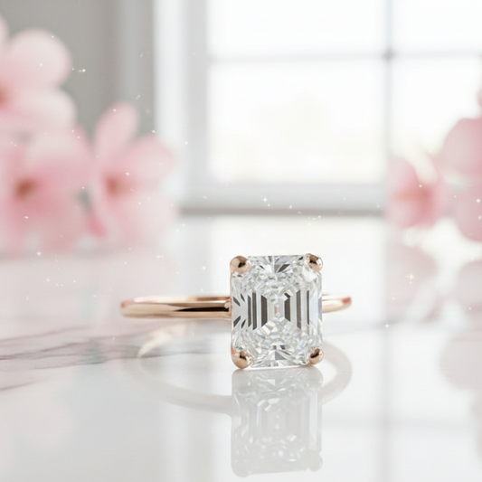 1.500ct Radiant Cut Lab-Grown Solitaire Engagement Ring