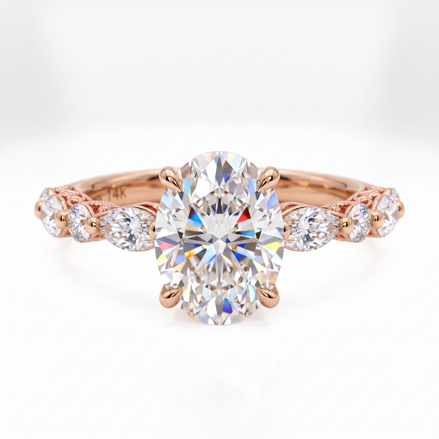 2.90 ct Oval Lab-Grown Diamond Engagement Ring