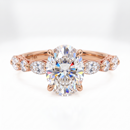 2.90 ct Oval Lab-Grown Diamond Engagement Ring