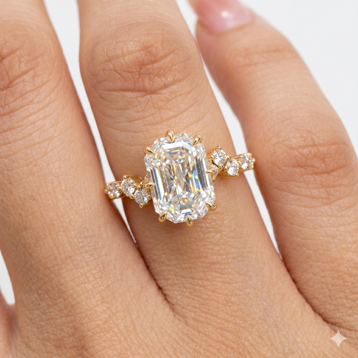 2.00Ct Emerald Cut Solitaire Engagement Ring